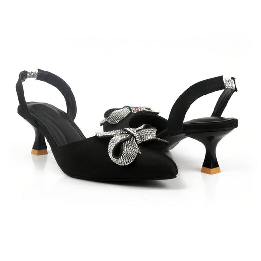 Slingback Kitten Heel, Mash Bow