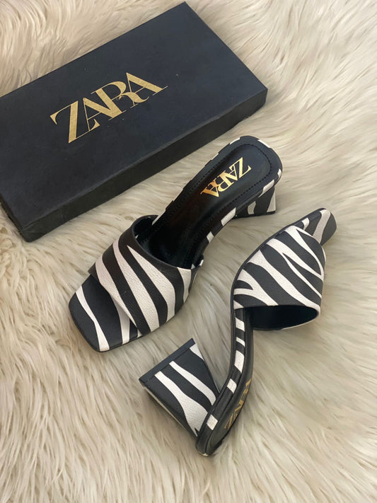 Zebra Triangle Heel