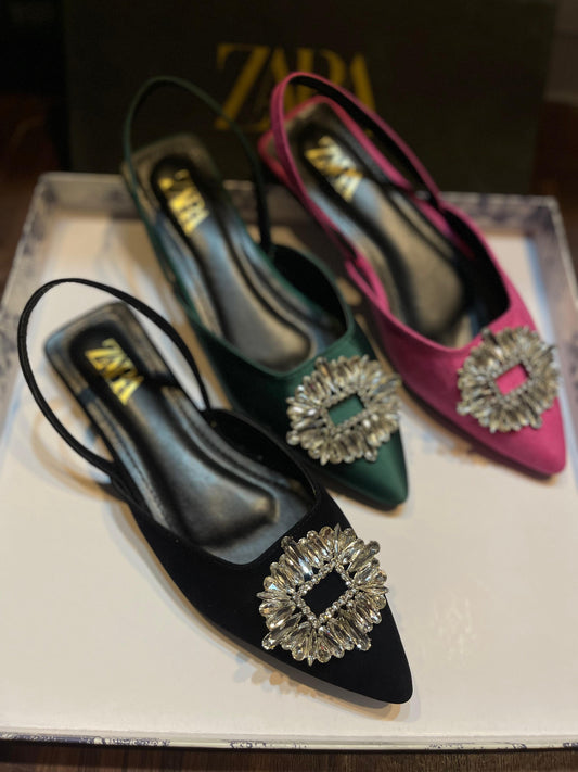 Venslik Rhinestone Slingback Pump